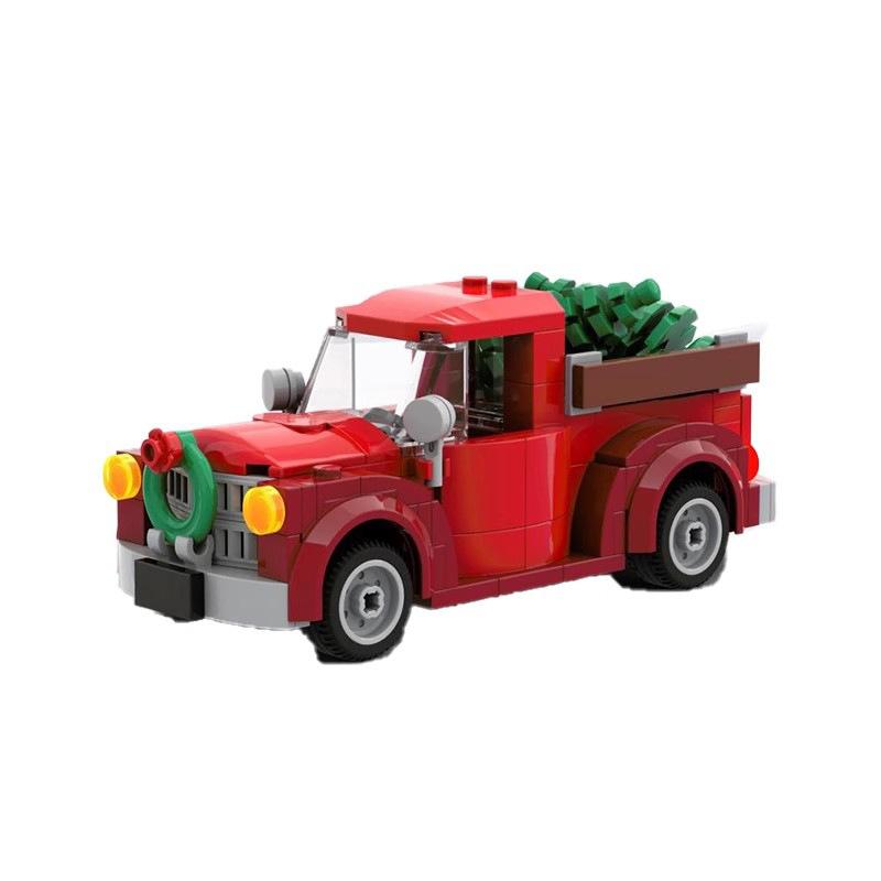Building Blocks Winter Christmas Tree Truck Assembly Creative Car Model Assembly Children's Ornaments