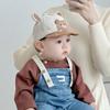 Cartoon Bear Baby Sunhat Wide Brim Newborn Flat Cap Solid Color Infant Bucket Hat  Toddle