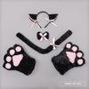 Plush Cat Paw Gloves Lolita Cosplay Costume Cartoon Handwear Soft Furry Fingerless