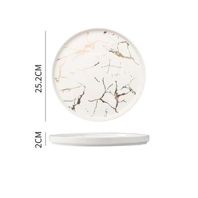 Marble Pattern Ceramic Dinner Plate