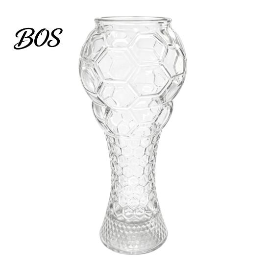 Wide Mouth Beer Mug Soccer Trophy Glass, 400/600ml Capacity Mug, Heavy Duty Football For Watching Games Shaped Pint Cup for Home Bar, Gift Sports Fans