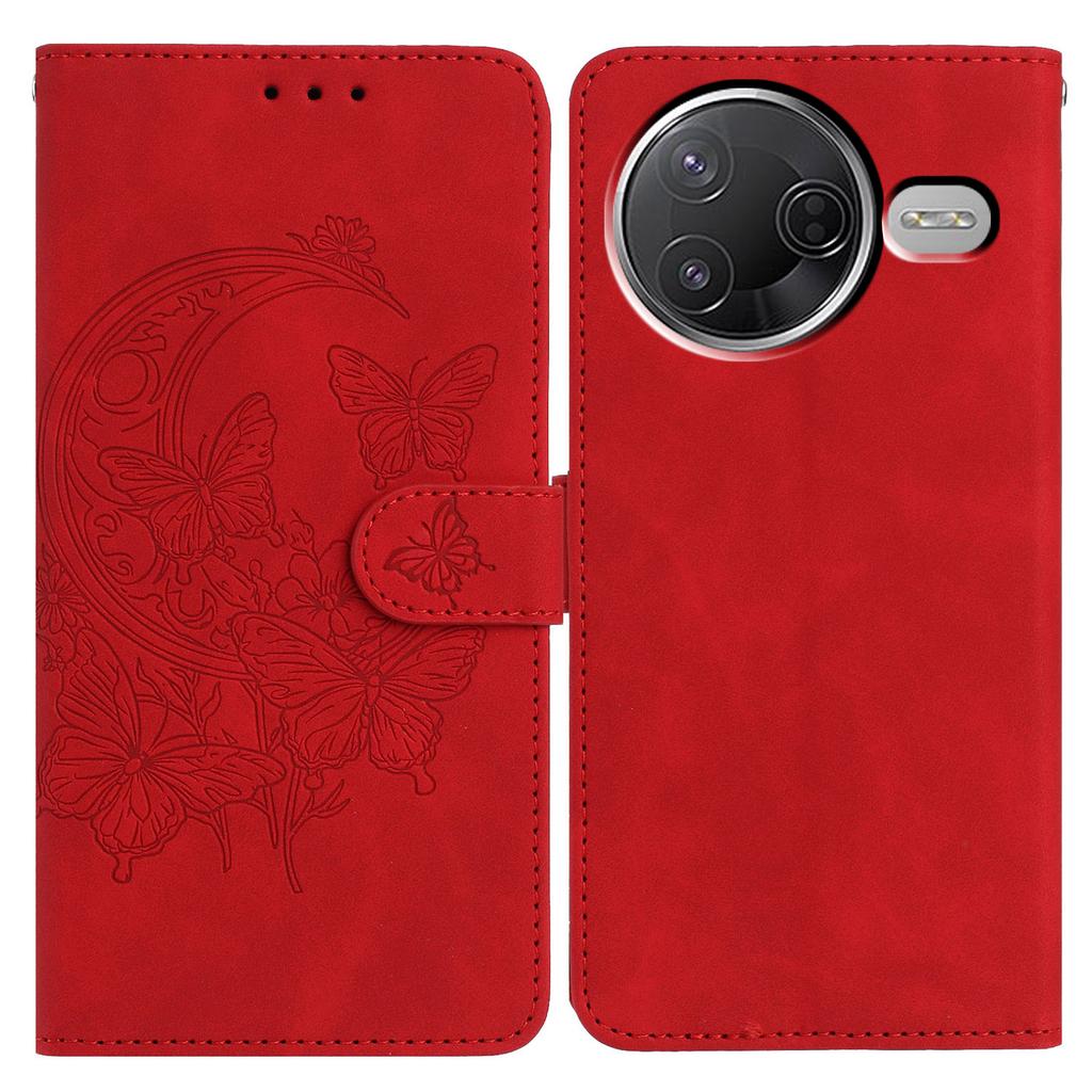 PU Leather Case For Xiaomi Poco F7 Pro 5G/F7 Ultra 5G/Redmi K80 Pro 5G/K80 5G Butterfly Flower Imprinted Wallet Stand Phone Cover