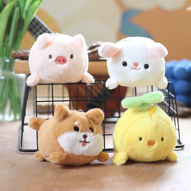 Adorable Plush Keychain Cute Cat Dog Bag Charm Fluffy Animal Doll Perfect Gift