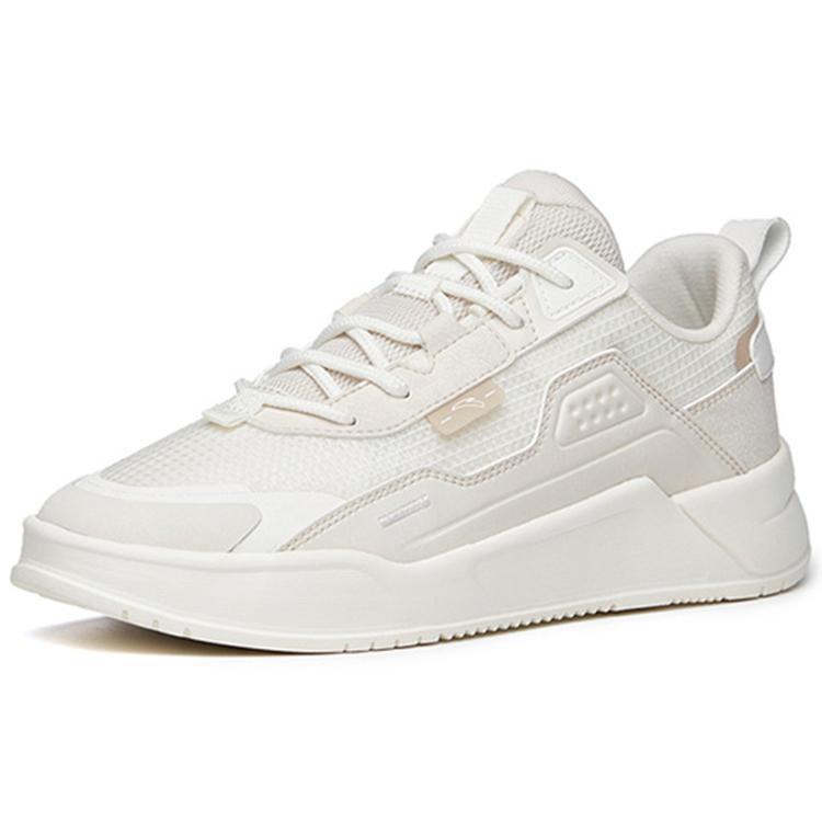 Anta Lightweight Abrasion Resistant Low top Skateboard Shoes Men's White Gray 912228821-1