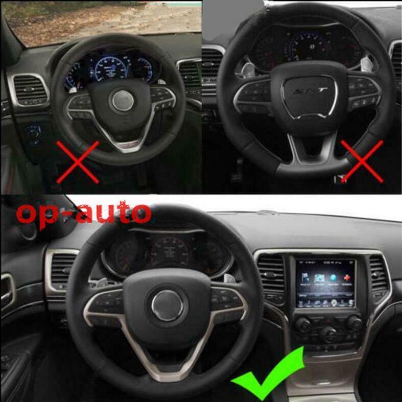 Steering Wheel Trim Cover Decor for for 14-20 Jeep Cherokee Grand Cherokee Black