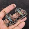 Kyanite Rough Earring Copper Wire Wrapped Earrings Natural Gemstone Jewelry Handmade Amazing Earring Designer Copper Jewelry Gift For Women