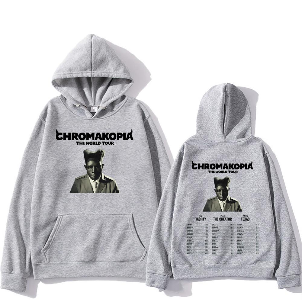 Tyler The Creator Chromakopia World Tour Hanorace Retro Clasic Cadouri pentru fani Pulovere unisex Hanorac imprimat pe două fețe Topuri libere High Street