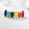 6 Teeth Colorful Dental Jewelry Exaggerate Design Teeth Grills Funny Tooth Decorations  Rapper