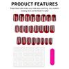 Red Cat Eyes Square Resin Nail Extension with Not Easy Break or Split Design for Women Nail Art Decoration