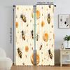 Set Of 2 Versatile Polyester Transparent Curtains Home Decoration Cartoon Bee Use Bedrooms Living Rooms Curtain For Sitting Room Made