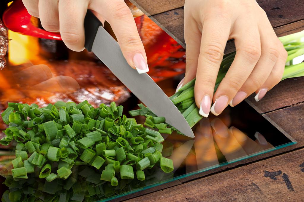 Glass protective plate for the stove 50x52 Grill