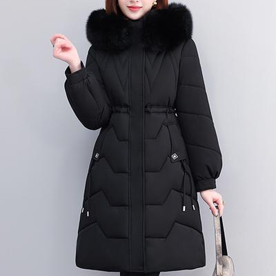 Warm Long Parkas for Women 2023 Thick Winter Clothes Women Cotton Padded Coat Hooded with Faux Fur Collar Korean Style Winter Jackets