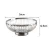 Stainless Steel Fruit Basket Countertop Fruit Bowl Kitchen Party Gadget Modern Simple Style Food Grade 18/8 Metal Color