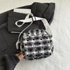 Niche Design Plaid Bag Women's 2025 Autumn New Trendy Shoulder Messenger Bag Feeling Versatile Commuter Saddle Bag