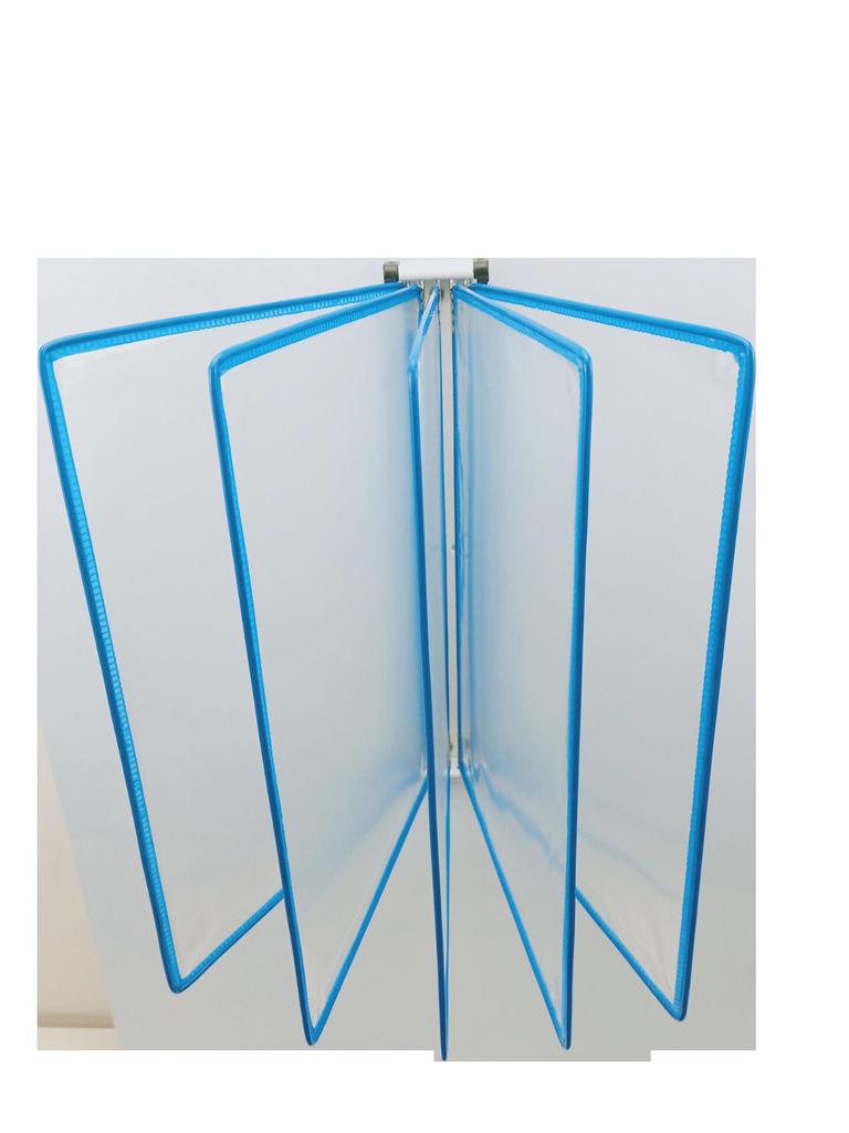 Wall-Mounted A4 Swivel File Rack - 5-Page Magnetic Display Holder