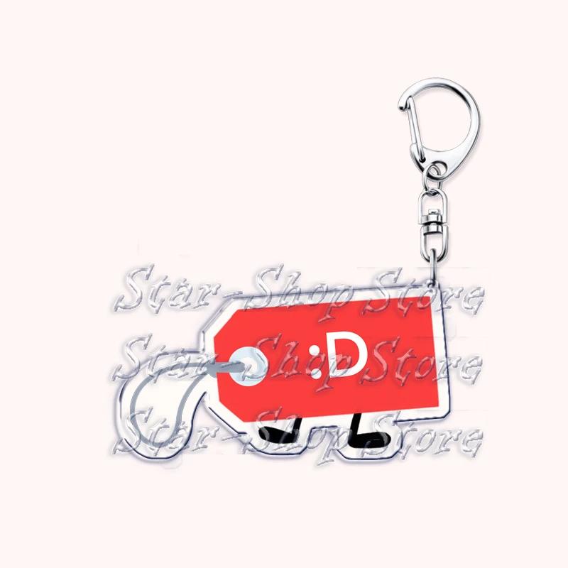 Hot Game Characters Keychain for Accessories Bag Firey Ruby Teardrop Flower Pin Coiny Price Tag Keyring Jewelry Fans Gamer Gifts