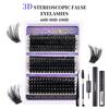 3D300 Clusters Large-Capacity Dense D-Song False Eyelash Set Natural Curl Diy Segmented Eyelashes
