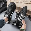 Men's shoes 2025 spring new leather soft sole shell head flat shoes men's outdoor non-slip sports casual trendy shoes