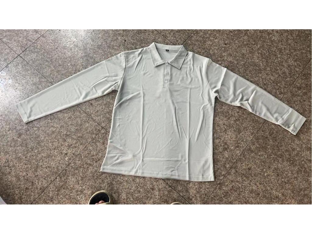 2024 Autumn Men's V-Neck Button Long Sleeve Casual Polo Shirt
