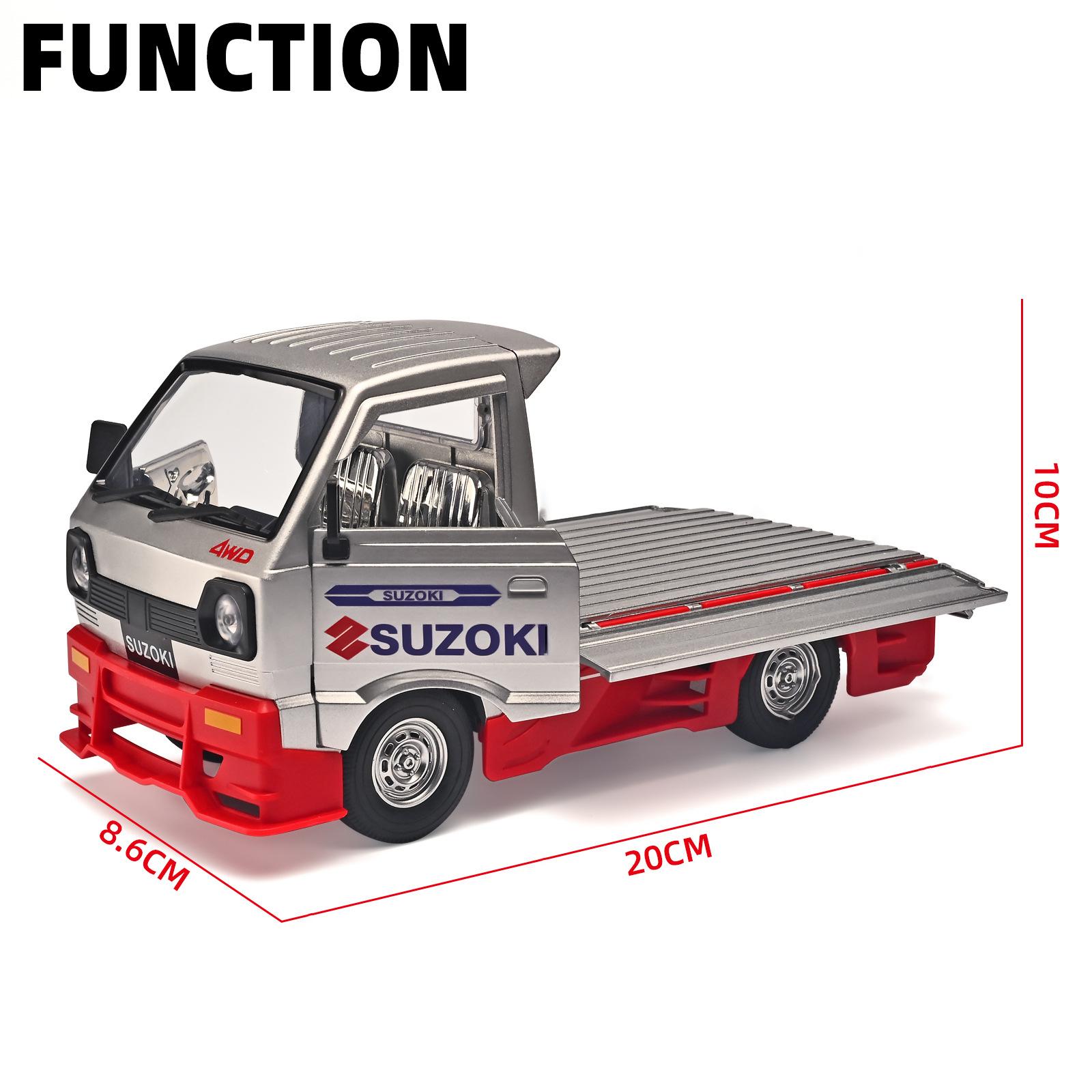 

1/24 Suzuki Carry Alloy Pickup Car Model Diecasts Metal Modified Light Truck Vehicles Model Sound Light Simulation Kids Toy Gift