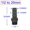 1/2 3/4 Female Male Thread To 1/2 3/4 1 Inch Garden Hose Barb Connector 16mm 20mm 25mm Plastic Hose Fitting 2 Pcs