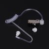 Two Way Radio Headset Acoustic Tube Single Air Conduit Replacement Transparent Coil Air Tube Earplug With Metal Clip