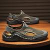Men Sandals Black Gladiator Sandals Outdoor Summer Green Roman Sandals Sport Beach Shoes Plus Size Close Toe