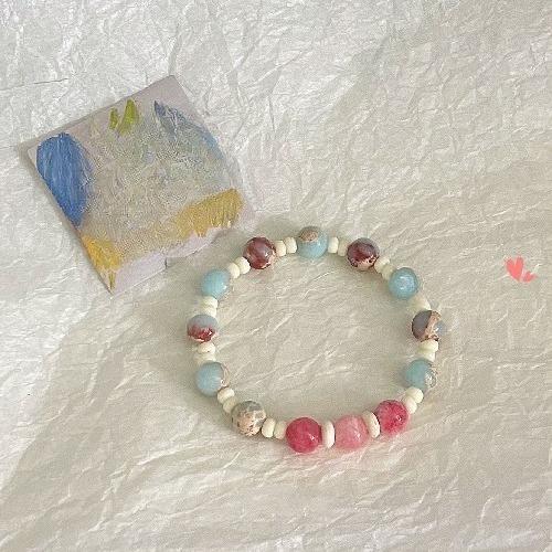 Chinese Handmade Pumpkin Bead Bracelet Anti-natural Stone Beaded Gourd Retro Bracelet Zen High-end Antique Jewelry