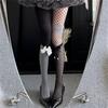 Stilvolle Samt- und Netzstrumpfhosen mit Farbblock-Design, elastisches Nylonmaterial, Strumpfhosen für modebewusste Outfits