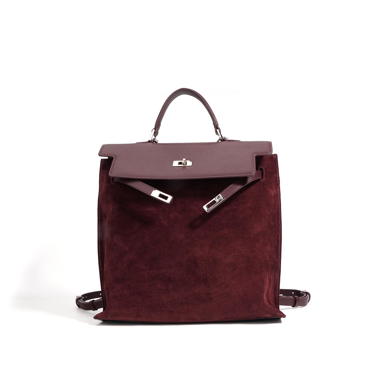 

Премиальный рюкзак из замши большой вместимости, плечевая сумка-мессенджер из коровьей кожи, портативная