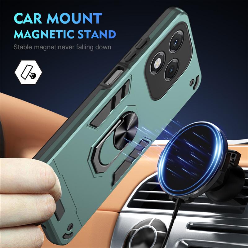Armor Funda For Honor 400 Lite Honor600 Pro Case Camera Lens Back Cover For Honor 400 Pro 5G Magnetic Ring Stand Protect Coque