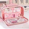 8 Layers Pencil Case Large Capacity Transparent Flip Cover Stationery Storage Pouch Multi-functional Pen Bag Student Gift