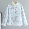 2024 New Winter Explosions Floral Cotton-Padded Coat Ethnic Retro Buckle Ladies Fashion Short Warm Cotton -Padded Jacket 5XL