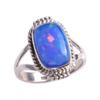 Natural Ethiopian Opal Gemstone Handmade 925 Solid Sterling Silver Ring S.7 F5p36