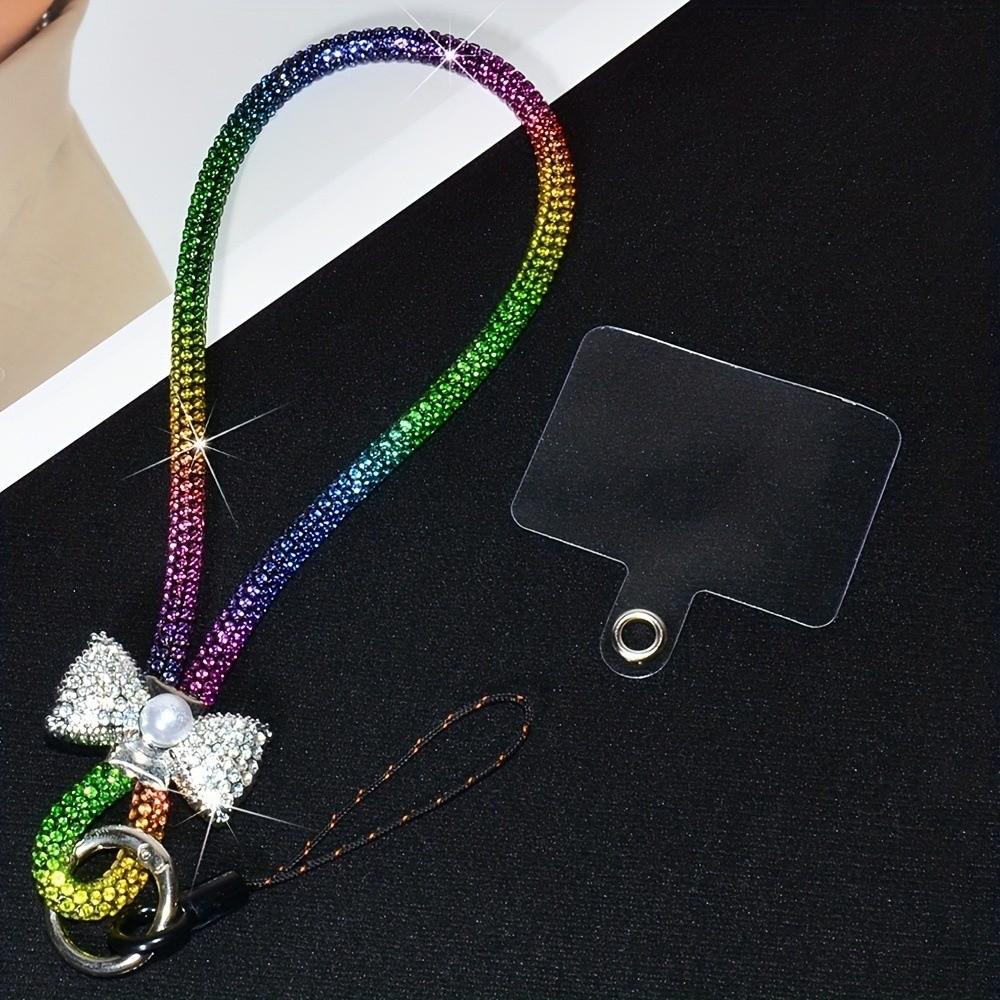 Sparkling Finish Phone Wrist Strap Pearl Bowknot Phone Lanyard Phone Wrist Chain Women Girls