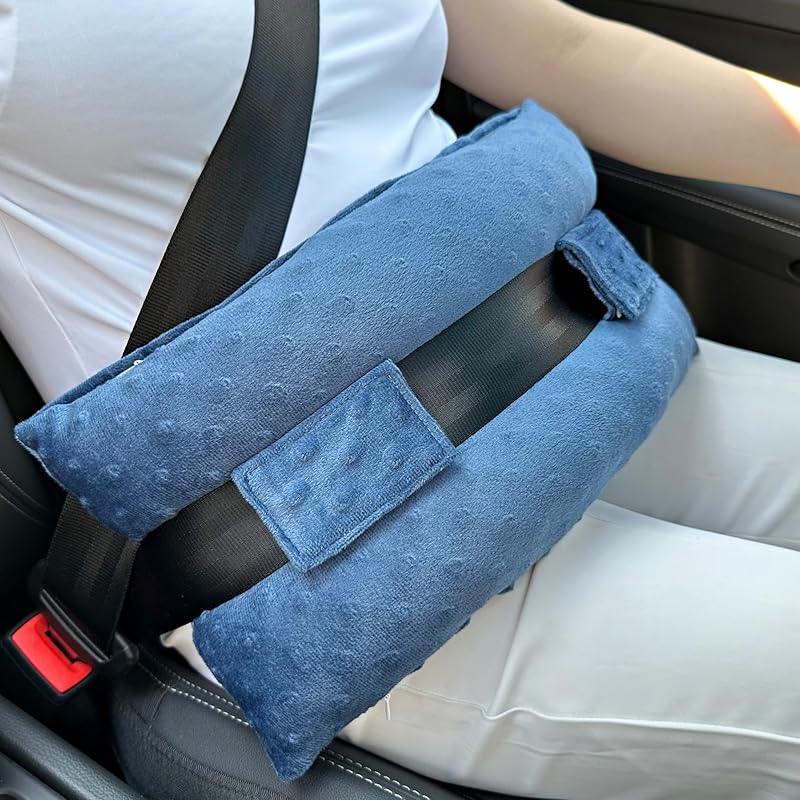 Hysterectomy Pillows with Ice/Hot Pocket for Abdominal Surgery, Hysterectomy Recovery Must Have Gifts, Tummy Tuck Stomach Padding, Minky Dot Lavender Minky Dot Denim Blue