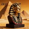 Decoratieve Menselijk Gezicht Beeldhouwwerk Egyptische Sfinx Standbeeld Hars Ornament, Retro Oude Beeldje, Klassiek Handgemaakt Exotische Stijl Decoratie Artistiek