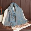 Autumn And Winter Imitation Cashmere Shawl Women'S Ethnic Style Warm Scarf Jacquard Tassel Women'S Shawl