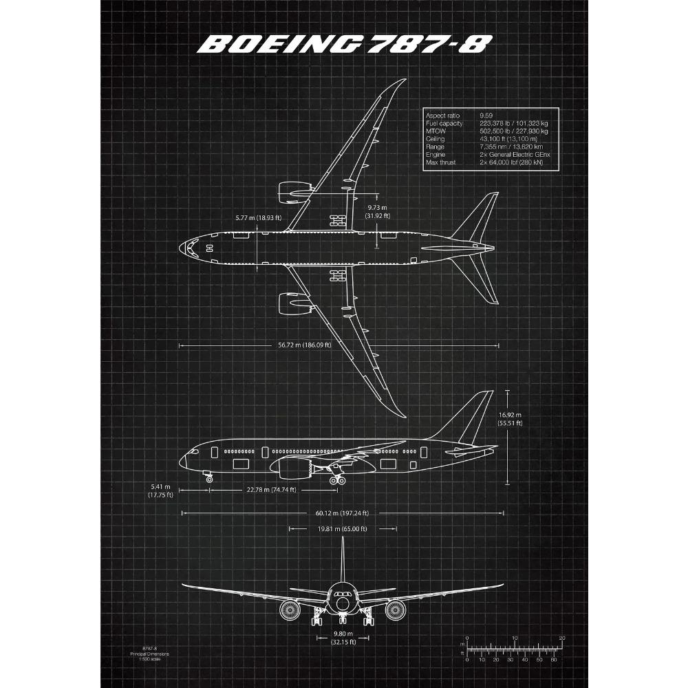 Air Force Flugzeug Airbus A-340 B-747 Patentdrucke Flugzeugposter Kampfflugzeug Blaupause Leinwandgemälde Wandkunst Bilder Heimdekor