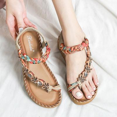 Fashionable and Comfortable Sandals Anti Slip Casual Shoes Round Toe Women's Shoes