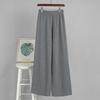 Womens Casual Knit Zip Cardigan Wide Leg Pants Two Piece Set