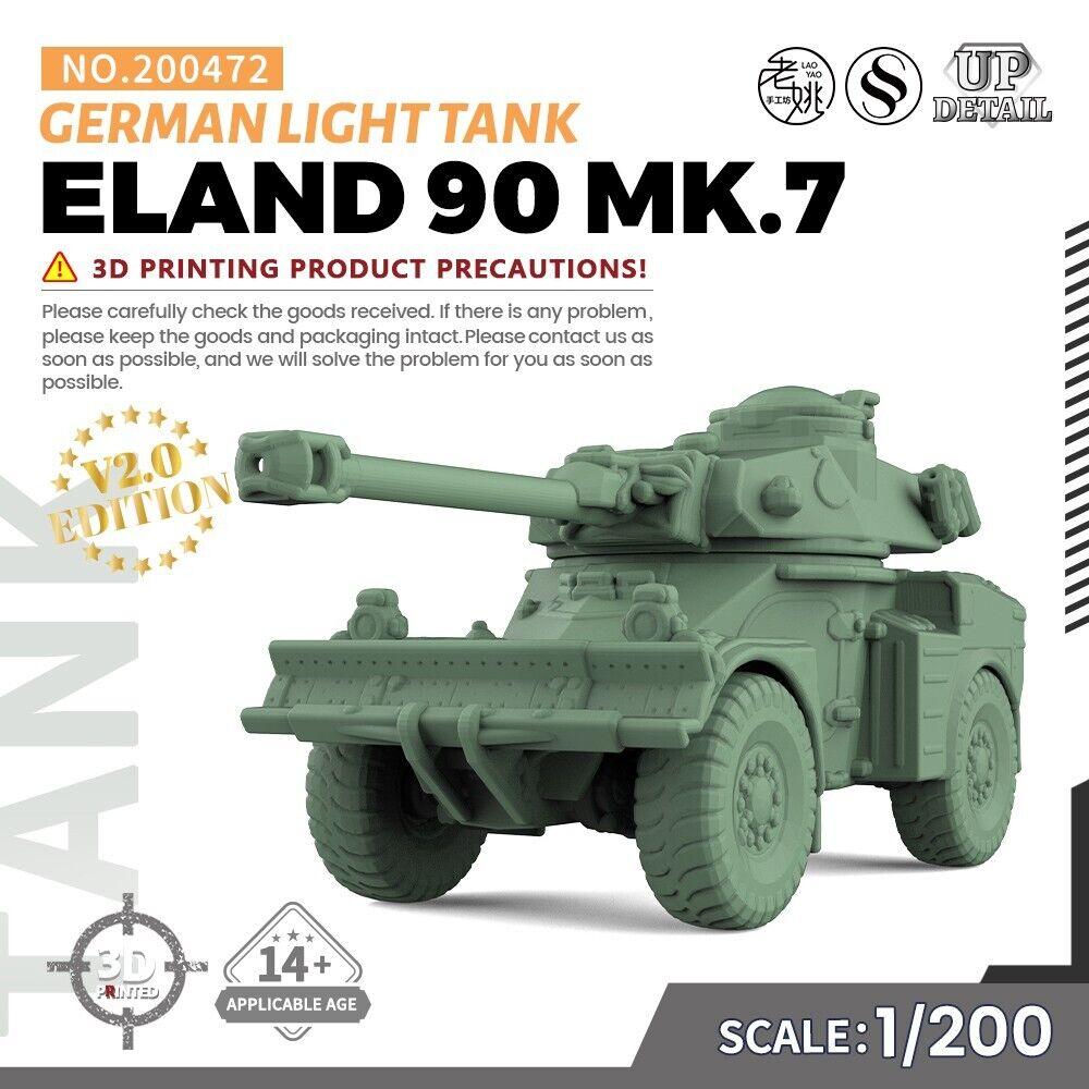 

SSMODEL SS200472 1/200 Набор военной модели Немецкий легкий танк ELAND 90 MK.7