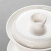Sheep Fat JadeWhite Porcelain Gaiwan Filtered Tea Bowl Anti Scalding Design ChineseGongfu Tea Set Handmade Ceramic Tea Ware Gift