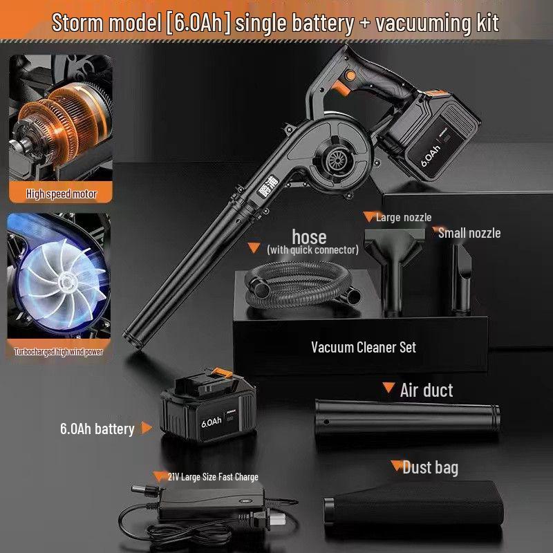High-Power Rechargeable Lithium Battery Blower for Dust Removal and Vacuuming in Homes, Computers, and Cars