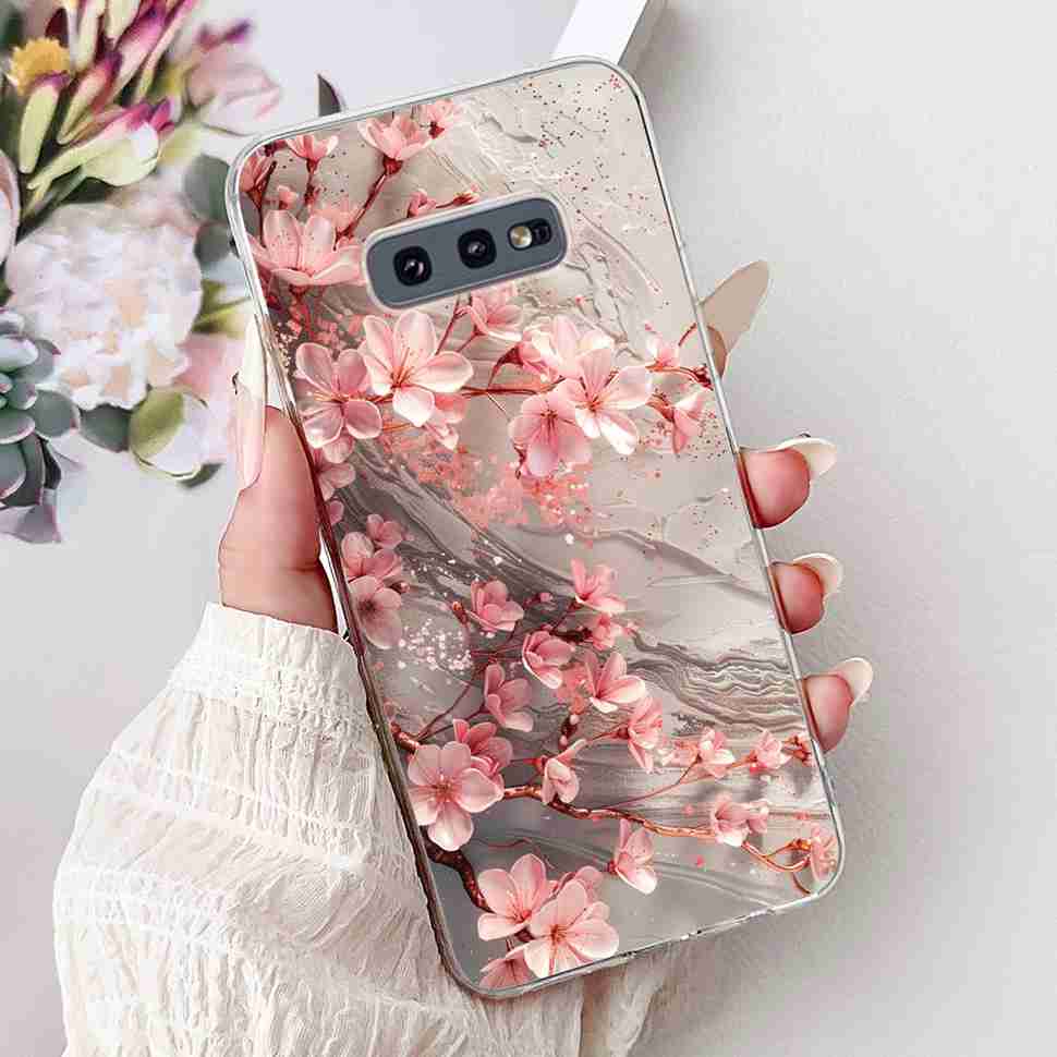 For Samsung Galaxy S10e Case SM-G970 Fashion Bow Flower Soft Silicone TPU Cover For Samsung S10e S10E SM-G970F 5.8" Phone Casing