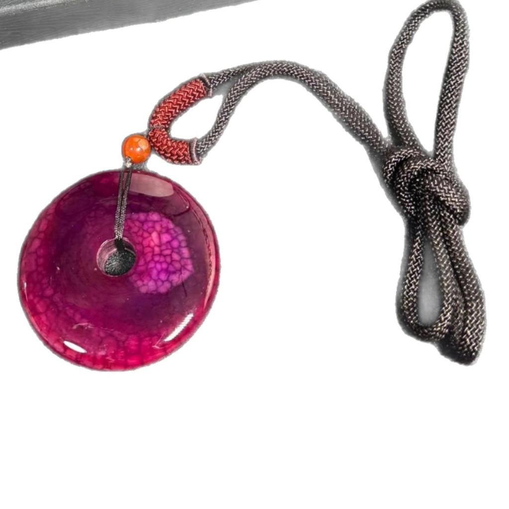 Luxury Dragon Scale Agate Peace Buckle Pendant