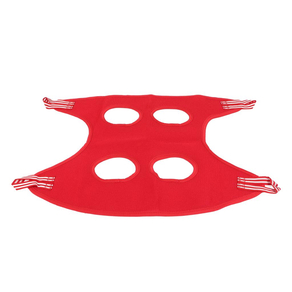 Dog Grooming Hammock Set Breathable Safe Restraint Bag Pet Grooming Sling with Nail Clipper Comb for Puppy Cat Red 10
