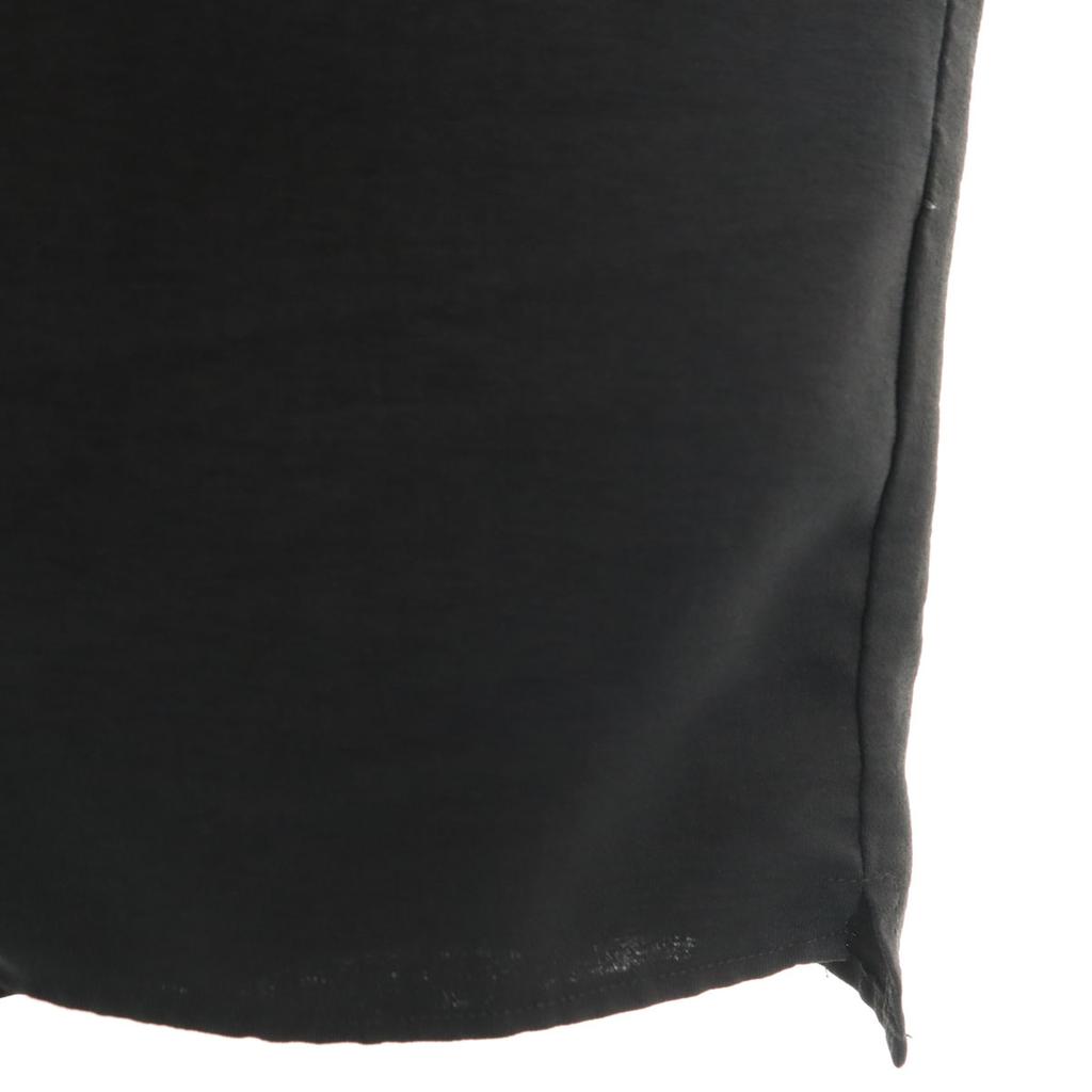 BLUE PORT Short Sleeve Open Collar Shirt L Black Men's Used