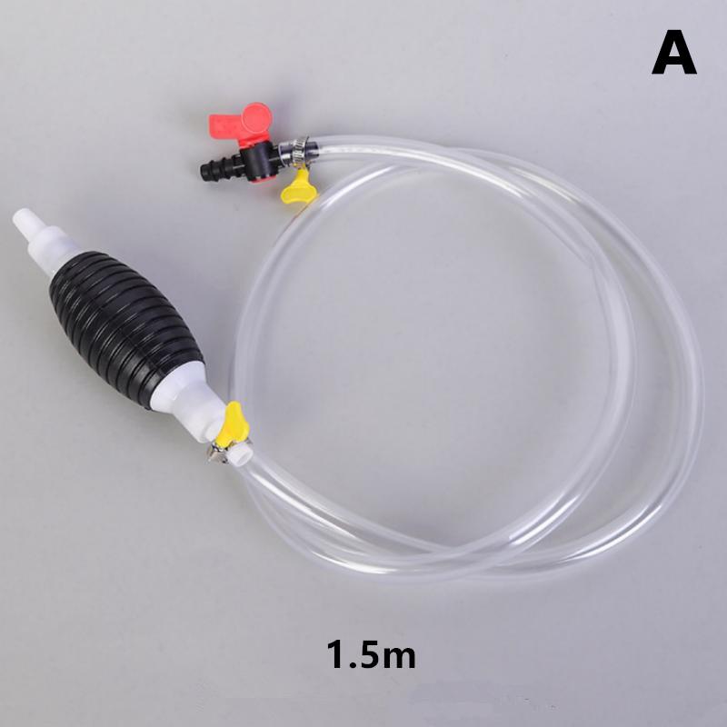 3FT Manual Hand Liquid Oil Petrol Water Fuel Siphon Pump Transfer Pipe Hose Tool Versatile for Garage Aquarium