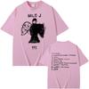 Rapper Milo J 111 Album Double Sided Print T Shirt Men Hip Hop Fashion Tshirt Male Rap Oversized T-shirt Men's Cotton T-shirts